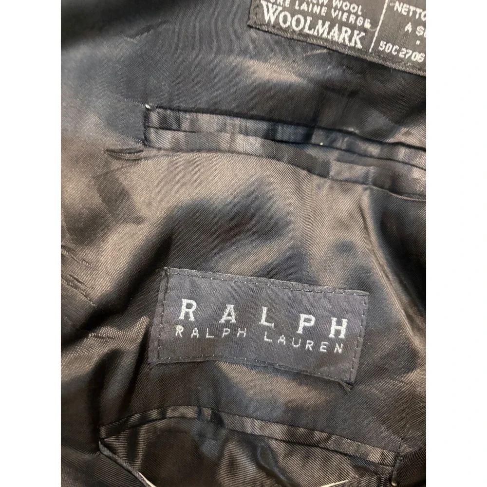Ralph Lauren Mens 44R Wool Blazer Charcoal Grey‎ 3 Button Sport Coat Canada Made